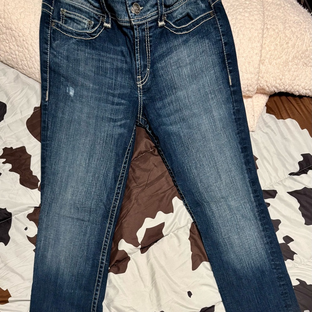 BKE Dark Blue Straight Leg Jeans